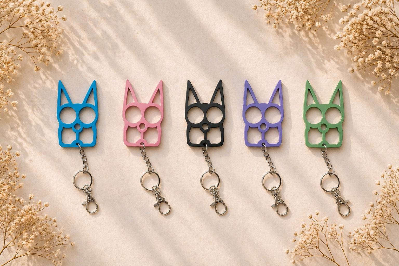 Kitty self-defense keychains