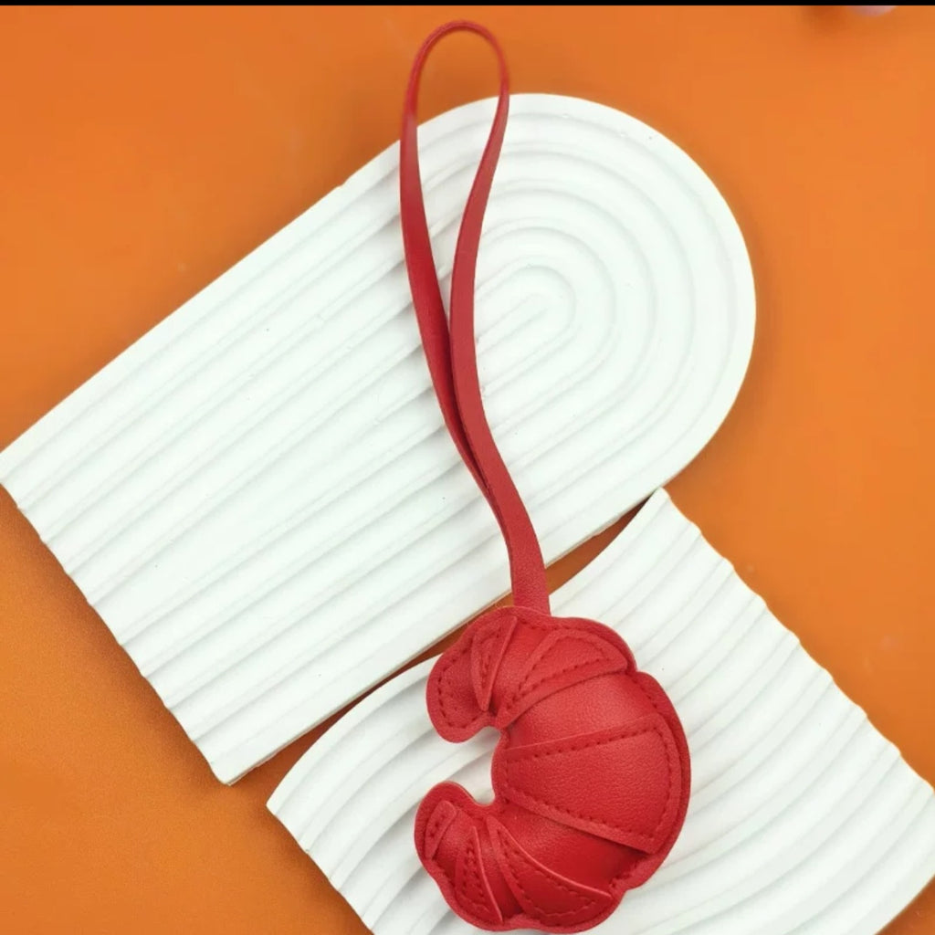Leather Croissant Keychain 🥐