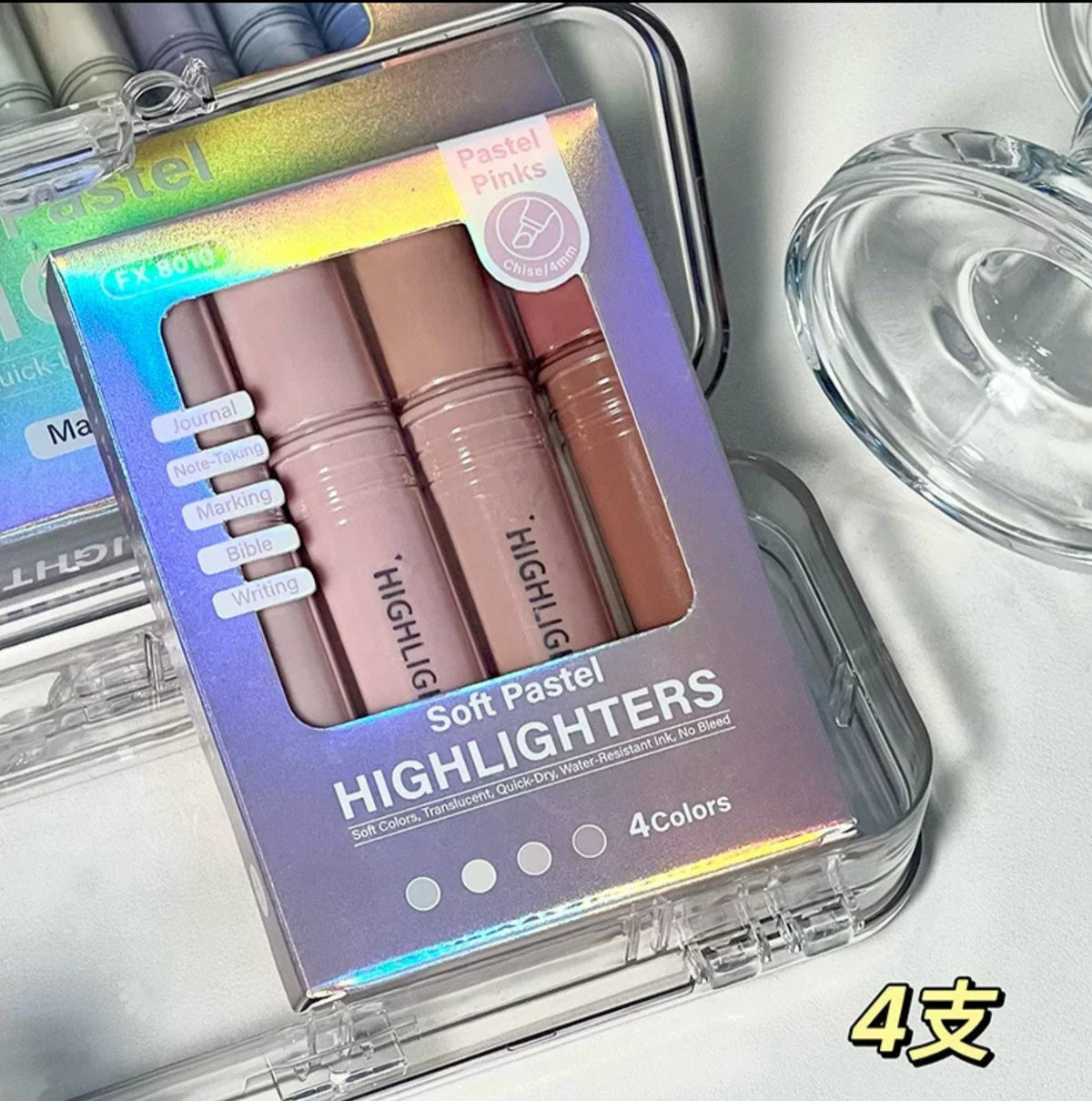 Soft pastel highlighters