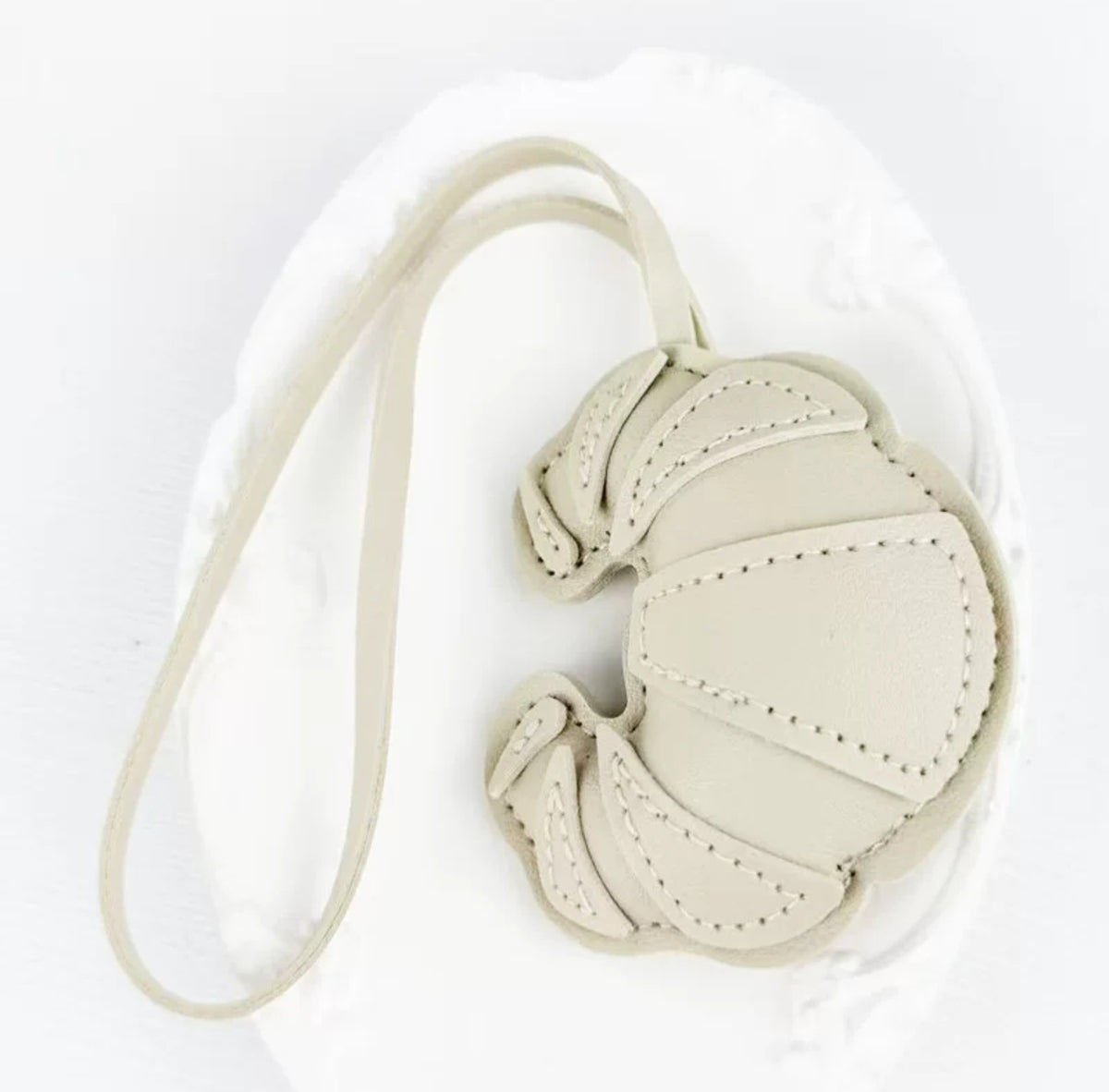 Leather Croissant Keychain 🥐