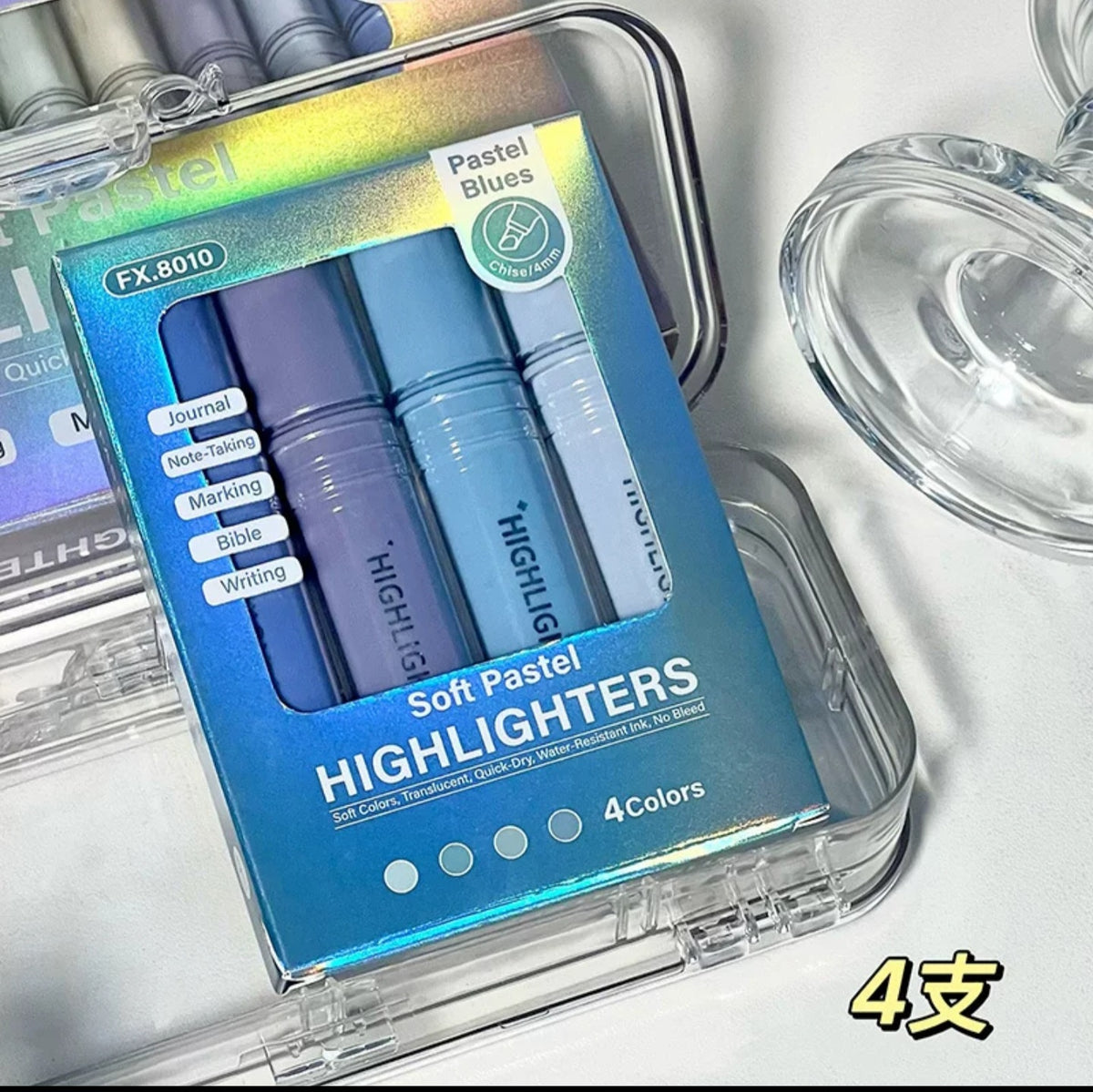 Soft pastel highlighters